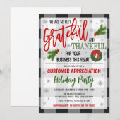 Kerst Kleine Bedrijven Waardering Partij Uitnodige Kaart (Voorkant / Achterkant)