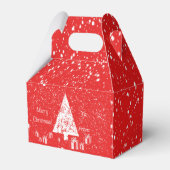 Kerst kleine gunstbox bedankdoosjes (Voorkant Zijde)