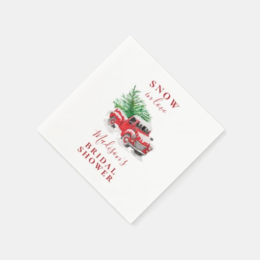 Kerst Kleine Rode Truck Bruiloft Feest Servet (Hoek)