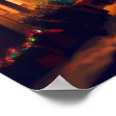 Kerst Kleine Stad 1 Poster (Hoek)