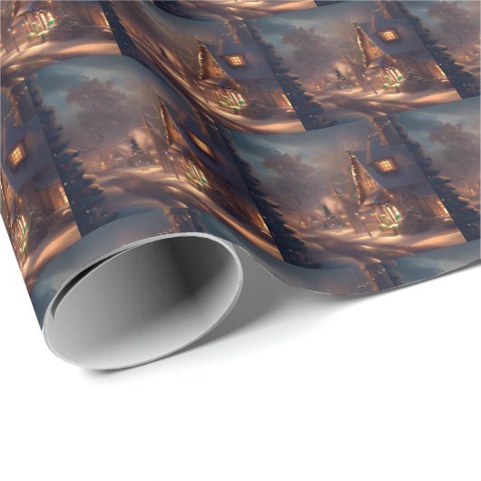 Kerst Kleine Stad 2 Cadeaupapier (Rol Hoek)