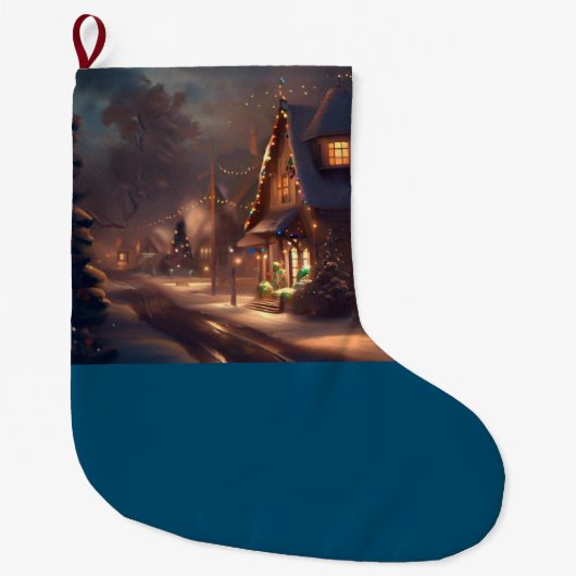 Kerst Kleine Stad 2 Grote Kerstsok (Voorkant)