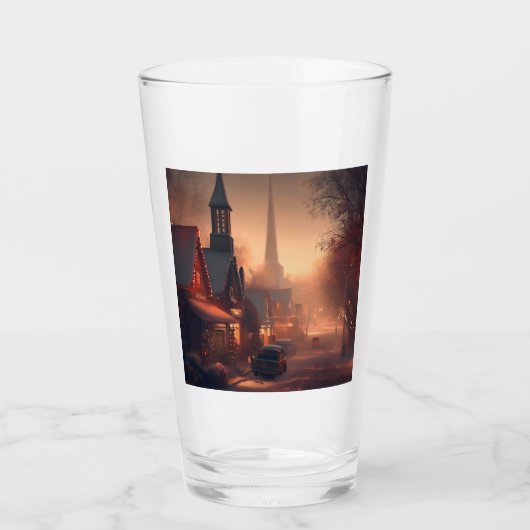 Kerst Kleine Stad 4 Glas (Voorkant)