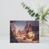 Kerst Kleine Stad 5 Feestdagenkaart (Staand voorkant)
