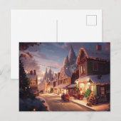Kerst Kleine Stad 5 Feestdagenkaart (Voorkant / Achterkant)