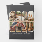 Kerst Kleine Stad Retro Westerne Cowgirl Laarzen Inpakpapier Vel (In situ)