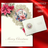 Kerst kleinkind Poinsettias Kaart