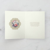 Kerst kleinkind Poinsettias Kaart (Binnen)