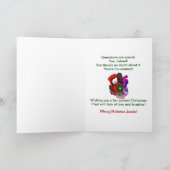 Kerst - Kleinzoon - Trein met cadeaus Feestdagen Kaart (Binnen)