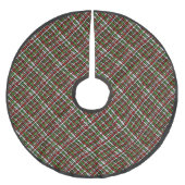 Kerst Kleur Diagonaal Geweven Grafische Burlap Kerstboom Rok (Voorkant)