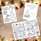 Kerst kleur- en spelactiviteit kaart