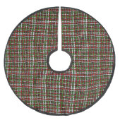 Kerst Kleur Geweven Grafische Burlap Kerstboom Rok (Voorkant)