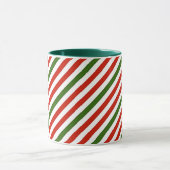 Kerst kleur strepen mok (Midden)