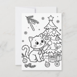 kerst kleurboek voor kinderen van 3-8 jaar bedankkaart