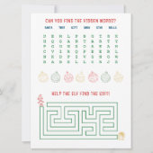 Kerst Kleuren Activiteit Pagina voor Kinderen Feestdagenkaart (Voorkant)