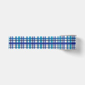 Kerst kleuren geplakt blauw wit grosgrain lint (Voorkant)