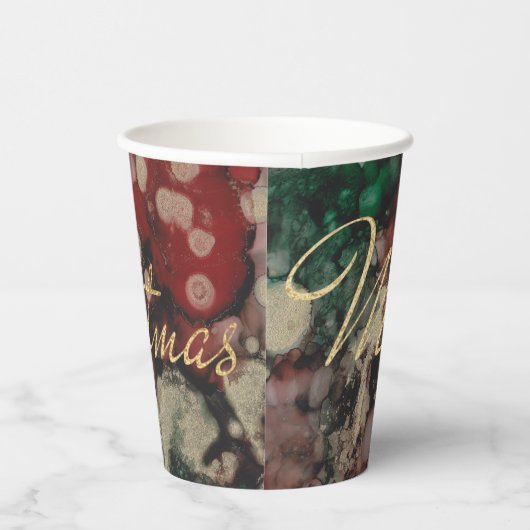 Kerst kleuren opnieuw verteld papieren bekers (Rechts)