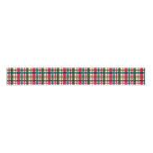 Kerst Kleuren Plaid Rood Groen Blauwgroen Grosgrain Lint (Voorkant)