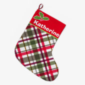 Kerst Kleuren Plakken Kous Grote Kerstsok (Voorkant (Hangend))
