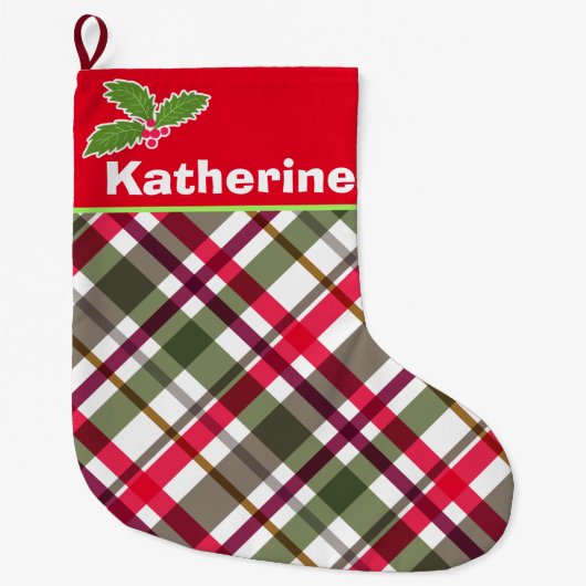 Kerst Kleuren Plakken Kous Grote Kerstsok (Voorkant)