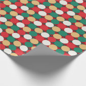 Kerst Kleuren Polka Dot Gestreept Inpakpapier (Hoek)