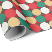 Kerst Kleuren Polka Dot Gestreept Inpakpapier (Rol Hoek)