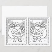 Kerst kleurplaat voor kinderen (Voorkant / Achterkant)