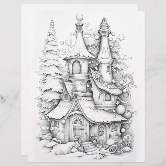 Kerst Kleurplaten, Volwassen Kleurplaten Posters (Voorkant / Achterkant)