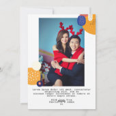 Kerst Kleurrijk Abstract Rendier Gepersonaliseerd Feestdagenkaart (Achterkant)