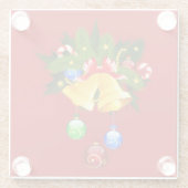 Kerst Kleurrijke Bells Modern Rood Onderzetter Glazen Onderzetter (Achterkant)