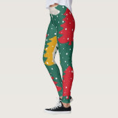 Kerst Kleurrijke Bomen Naadloze Patronen Leggings (Links)
