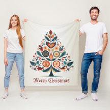 Kerst Kleurrijke Boom Scandinavië Folk Art