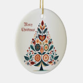 Kerst Kleurrijke Boom Scandinavië Folk Art Keramisch Ornament (Rechts)