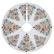 Kerst Kleurrijke Boom Scandinavië Folk Art