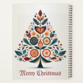 Kerst Kleurrijke Boom Scandinavië Folk Art Planner (Achterkant)