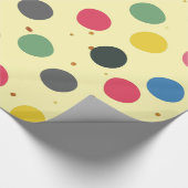 Kerst Kleurrijke cirkels Patroon Cadeaupapier (Hoek)