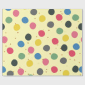 Kerst Kleurrijke cirkels Patroon Cadeaupapier (Vlak)