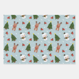 Kerst kleurrijke decoratie inpakpapier vel