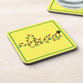 Kerst Kleurrijke Lichten Liefde Tekst-45872 Bier Onderzetter (Linkerzijde)