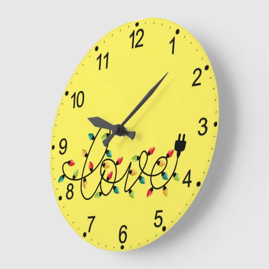 Kerst Kleurrijke Lichten Liefde Tekst-45872 Grote Klok (Hoek)