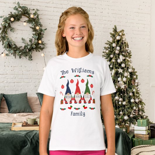 Kerst kleurrijke schattige kabouters t-shirt