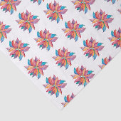 Kerst Kleurrijke Waterverf Poinsettia Tissuepapier (Detail)