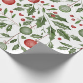 Kerst Klimop Cadeaupapier (Hoek)