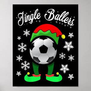 Kerst Klinkers Kerstmis Voetbal Elf  Poster