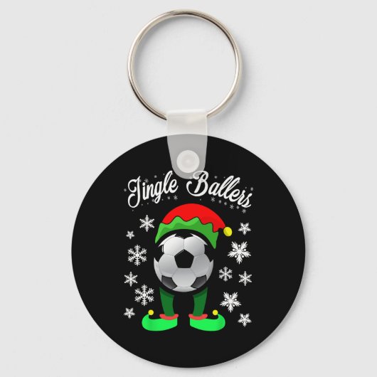 Kerst Klinkers Voetbal Elf Sleutelhanger (Voorkant)