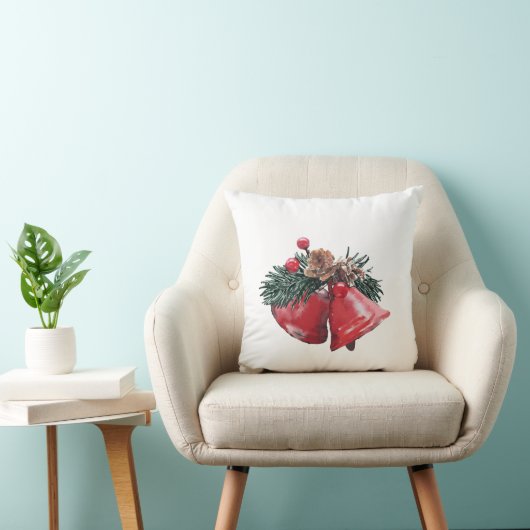 Kerst Klokken Gooi Kussen 41 x 41 cm (Stoel)