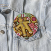 Kerst Knop Ronde Button 4,0 Cm (In situ)