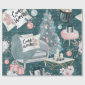 Kerst Knuffel Weer Cadeaupapier (Vlak)