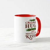 Kerst knuffels en maretak kusjes mok (Voorkant rechts)