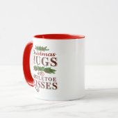 Kerst knuffels en maretak kusjes mok (Voorkant links)